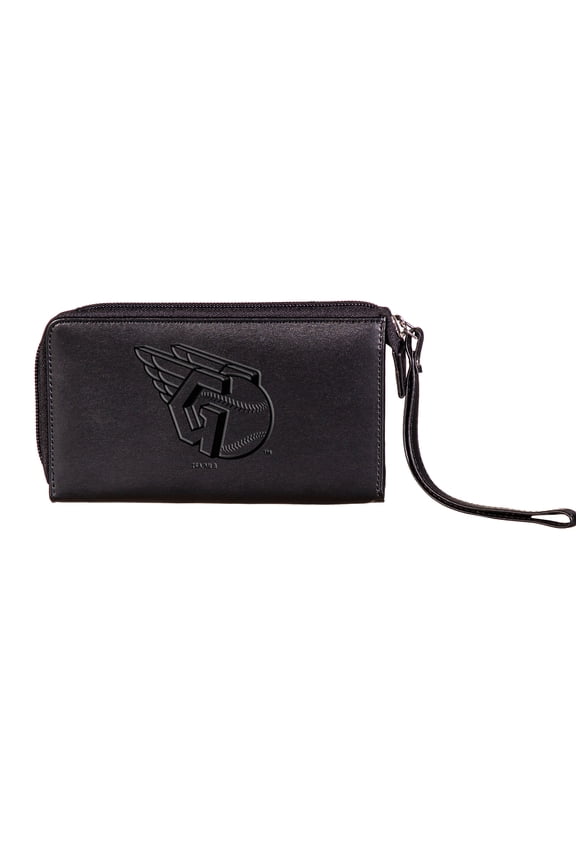 Black Cleveland Guardians Cell Phone Wristlet Wallet