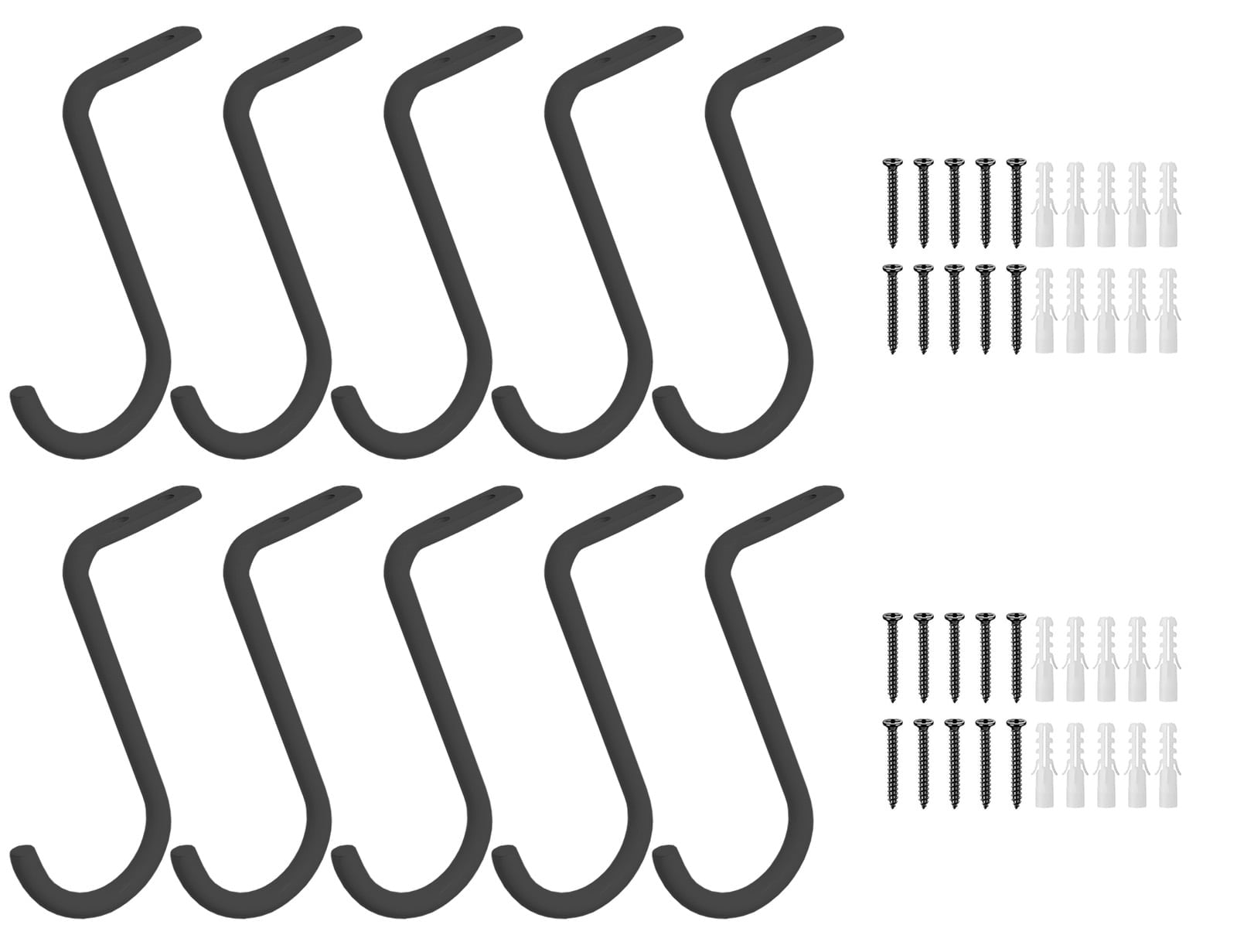 Black Closet Rod Center Support 1 Inch Heavy Duty Metal Wall Mount Rod Bracket Closet Rod Support Bracket Clothes Storage Hanger for Shelf Closet Rod (10pcs)