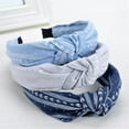 thumbnail image 1 of Black Cloth Knotting Leaves Wide Hairband - Stylish Hair Accessories for Women, 1 of 8