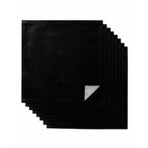 Black Cloth Napkins Washable Set of 8, Pure Black Reusable Dinner Table Napkins Cloth Bulk for Weddings Kitchen Restaurants Hotel Events Parties 20 x 20 Inch