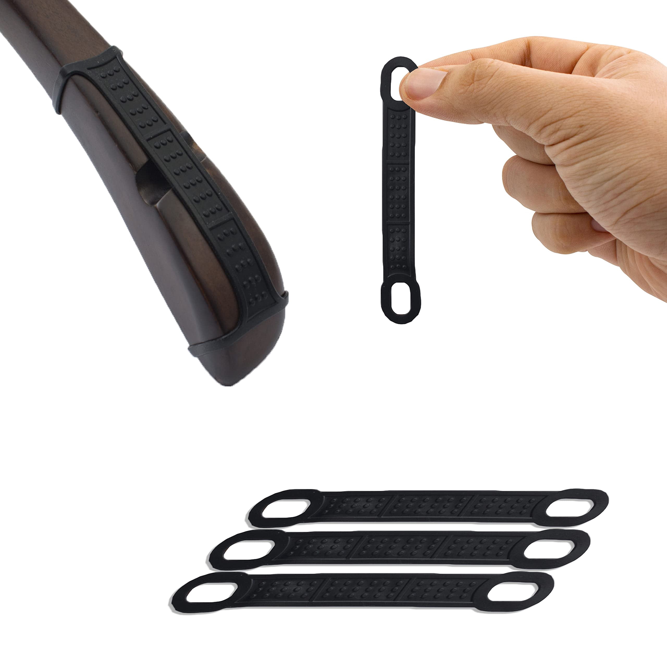 Black Clothes Hanger Grips. 10000 Pack of Non-Marking Silicone Non Slip Rubber Hanger Grips. Durable Nonslip Hanger Strips. Elastic and Light Clothing Hanger Strips with Dotted Surface