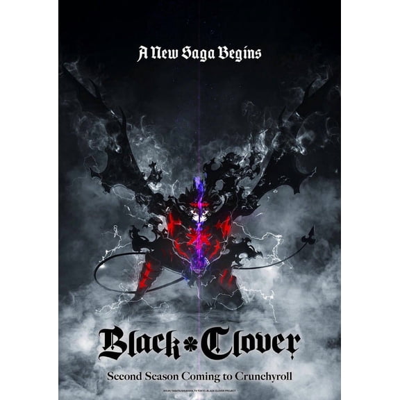 Black Clover Anime Manga Poster, Japan Anime Poster - MULTIPLE SIZE, UNFRAMED