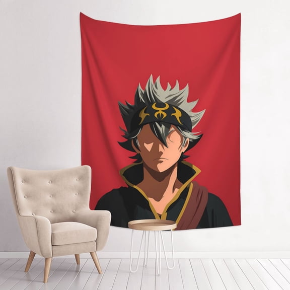 Black Clover Asta Anime Tapestry Indian Wall Hanging Tapestries Room Decor For Bedroom Living Room Dorm