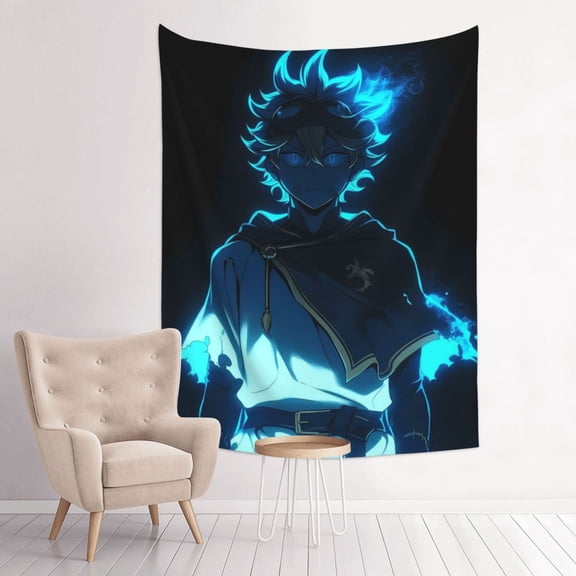 Black Clover Asta Anime Tapestry Indian Wall Hanging Tapestries Room Decor For Bedroom Living Room Dorm