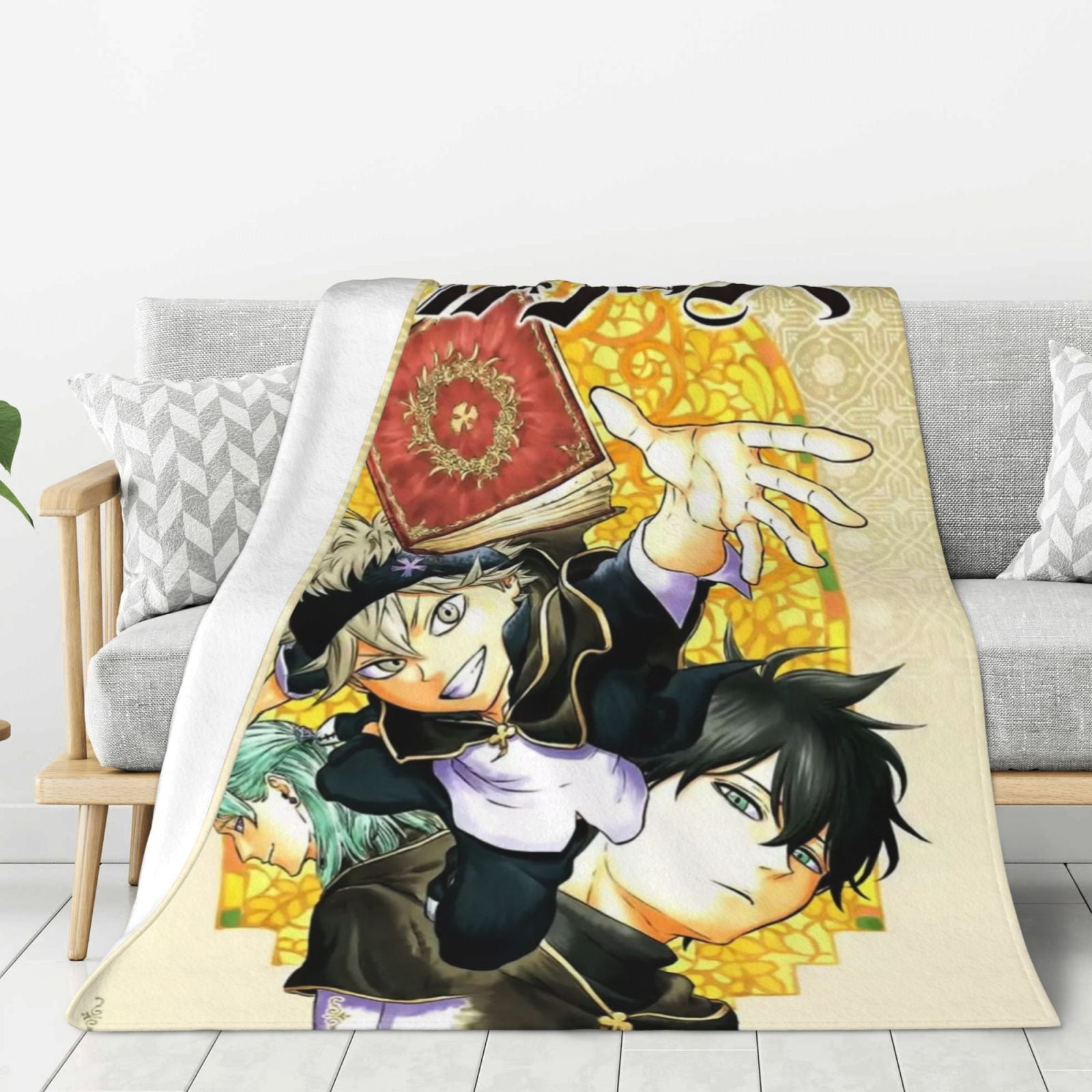 Black Clover Blanket Warm Comfortable Lovely For Womens Mens Kids