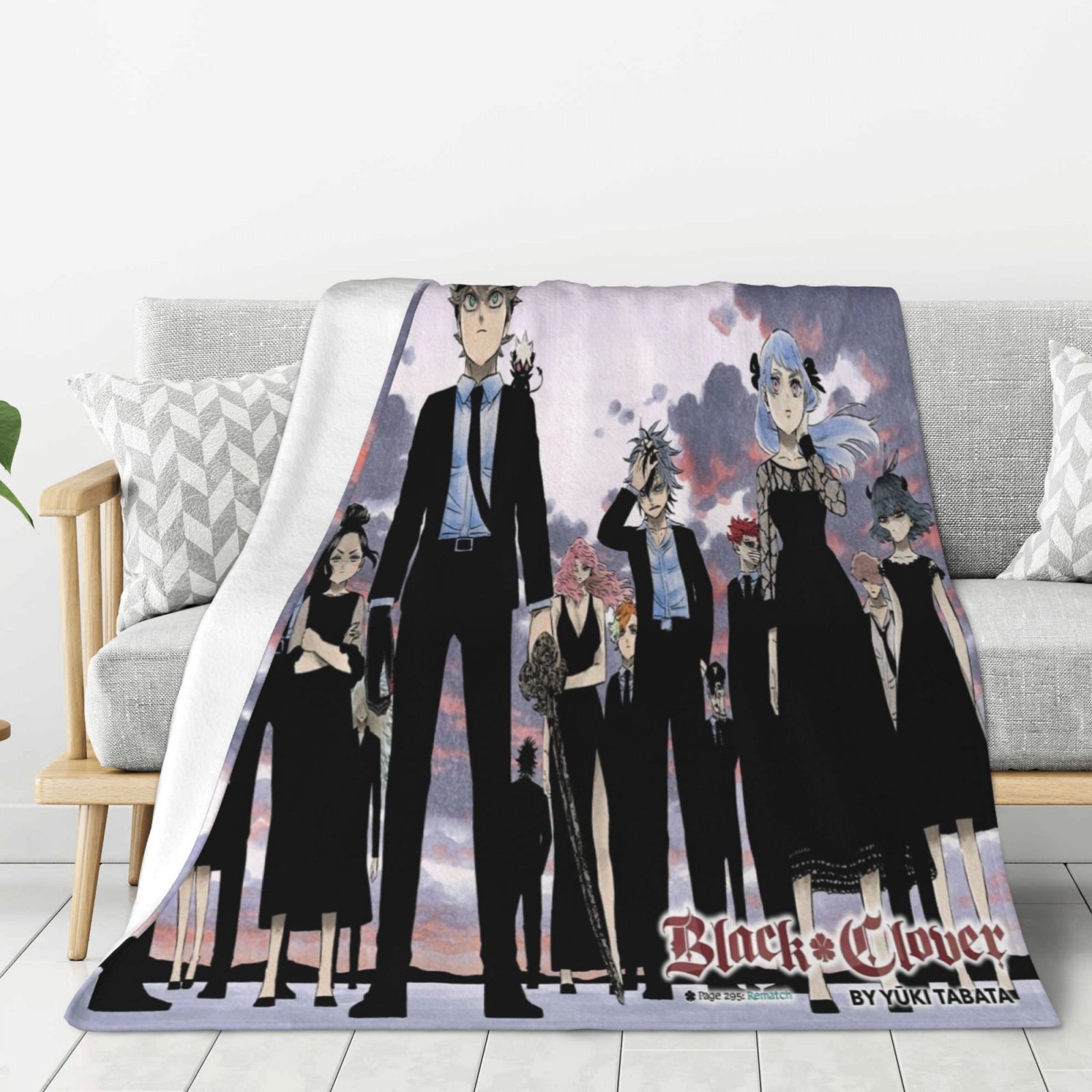 Black Clover Blanket Warm Comfortable Lovely For Womens Mens Kids