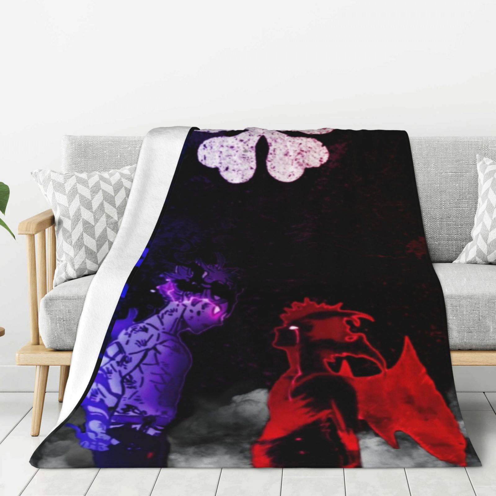 Black Clover Blanket Warm Comfortable Lovely For Womens Mens Kids