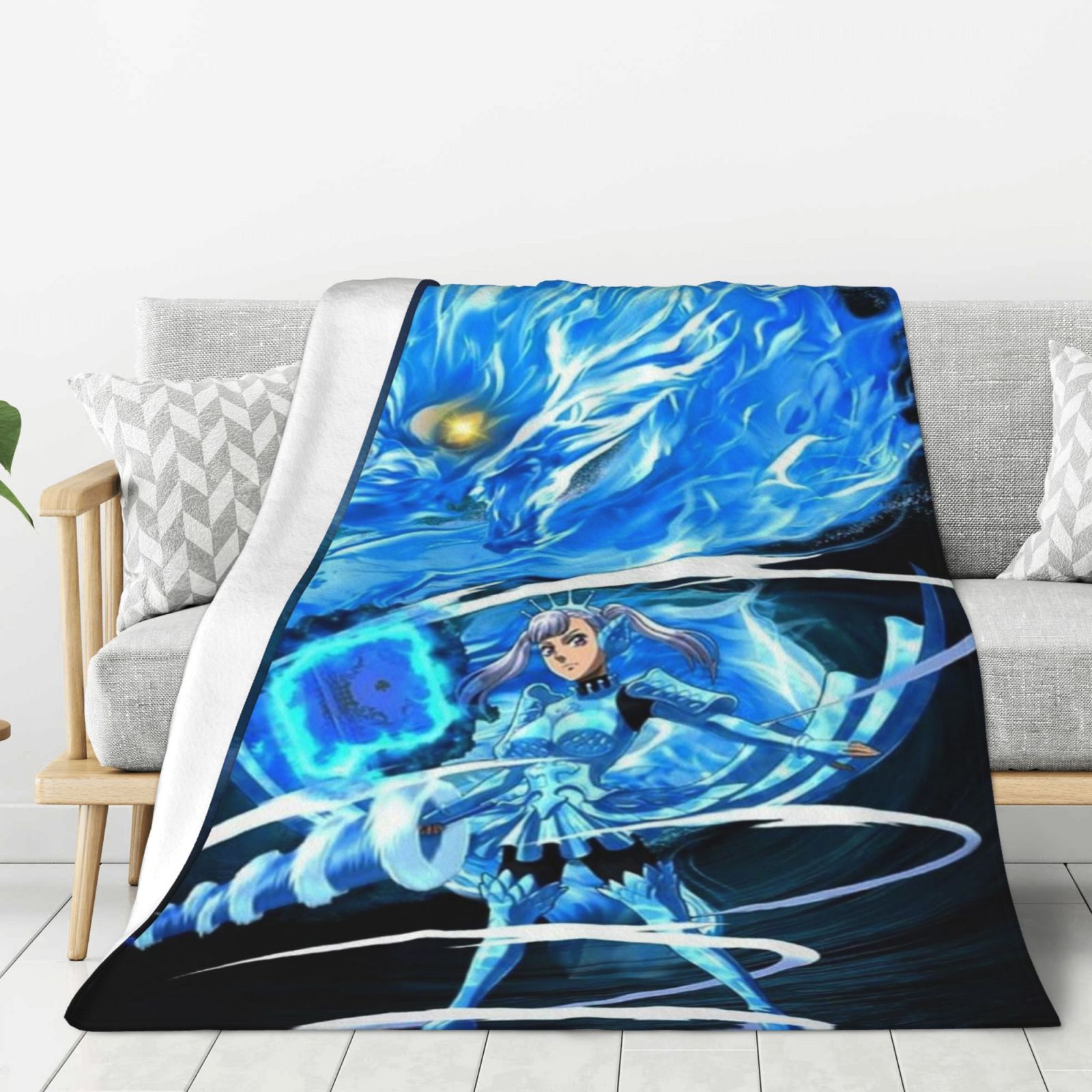 Black Clover Blanket Warm Comfortable Lovely For Womens Mens Kids