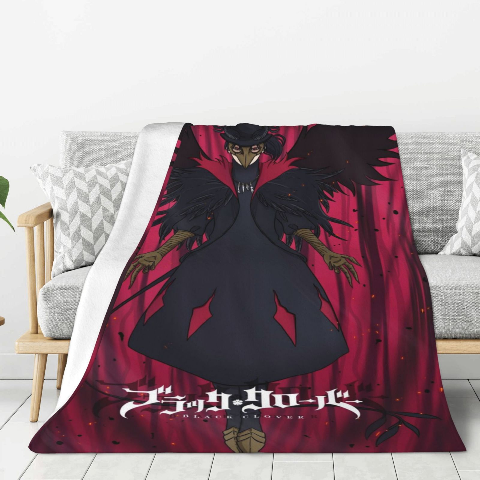 Black Clover Blanket Warm Comfortable Lovely For Womens Mens Kids