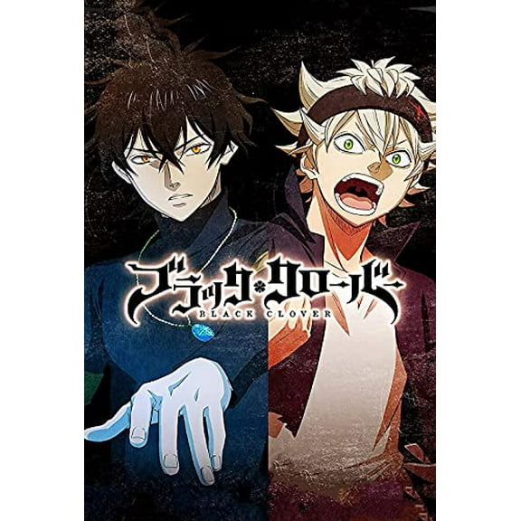 Black Clover Canvas Poster Black Star And Asta Anime Poste Wall Art (12x18 Unframed)