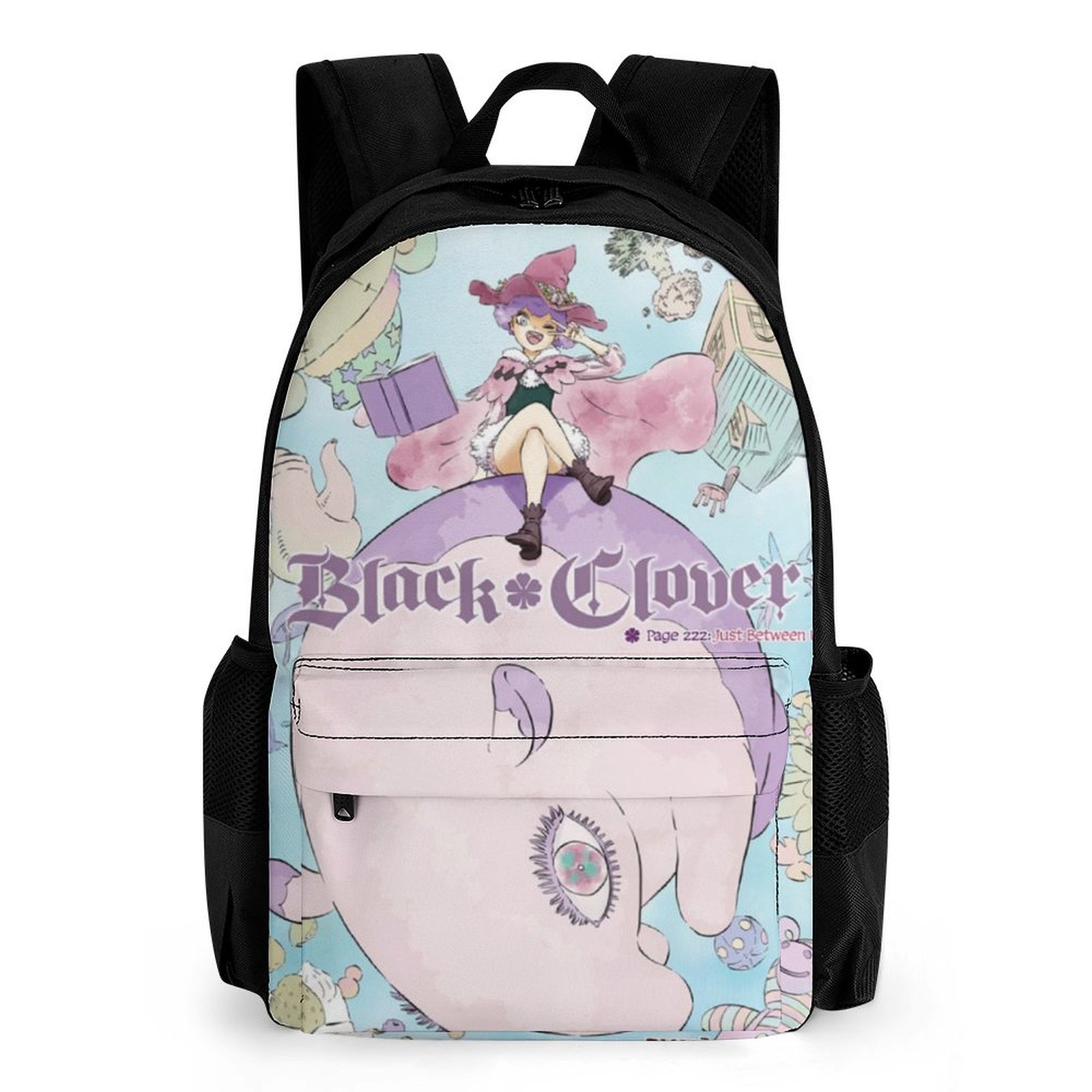 Black Clover Children's Simple Schoolbag Anime Cute Kids Backpack with