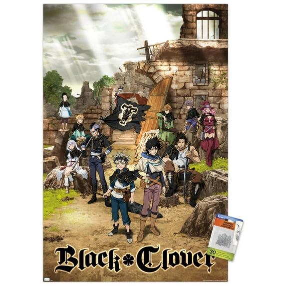 Black Clover - Group Wall Poster with Pushpins, 22.375" x 34"