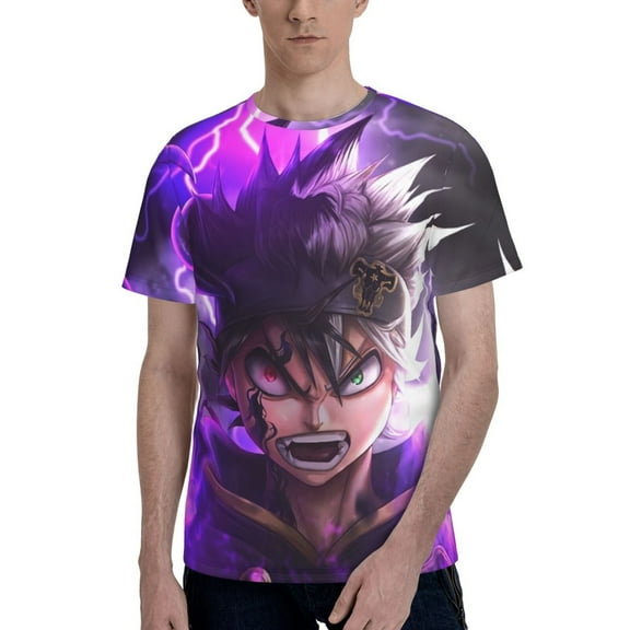 Black Clover Men's T Shirts Cartoon Graphic Short Sleeve Tees Novelty Casual Unisex Adults Tee Shirt Tops