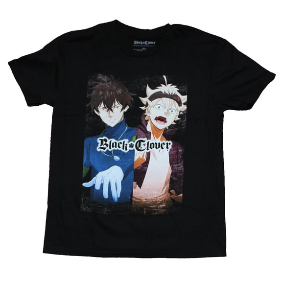 Black Clover Mens T-Shirt - Duo of Yuno & Asta (Medium)