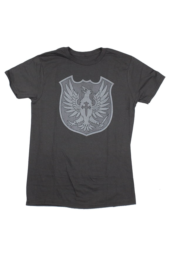 Black Clover Mens T-Shirt - Silver Eagle Squad Crest of The Magic Knights (Medium)