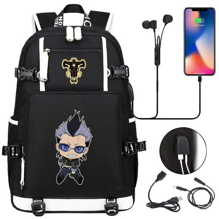 Black clover backpack sale
