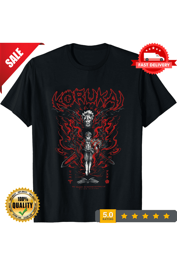 Black Clover anime, Anime Shirt, Shirts for men, Graphic Tee, Manga Gift for him, LIMITED EDITION-TH74083