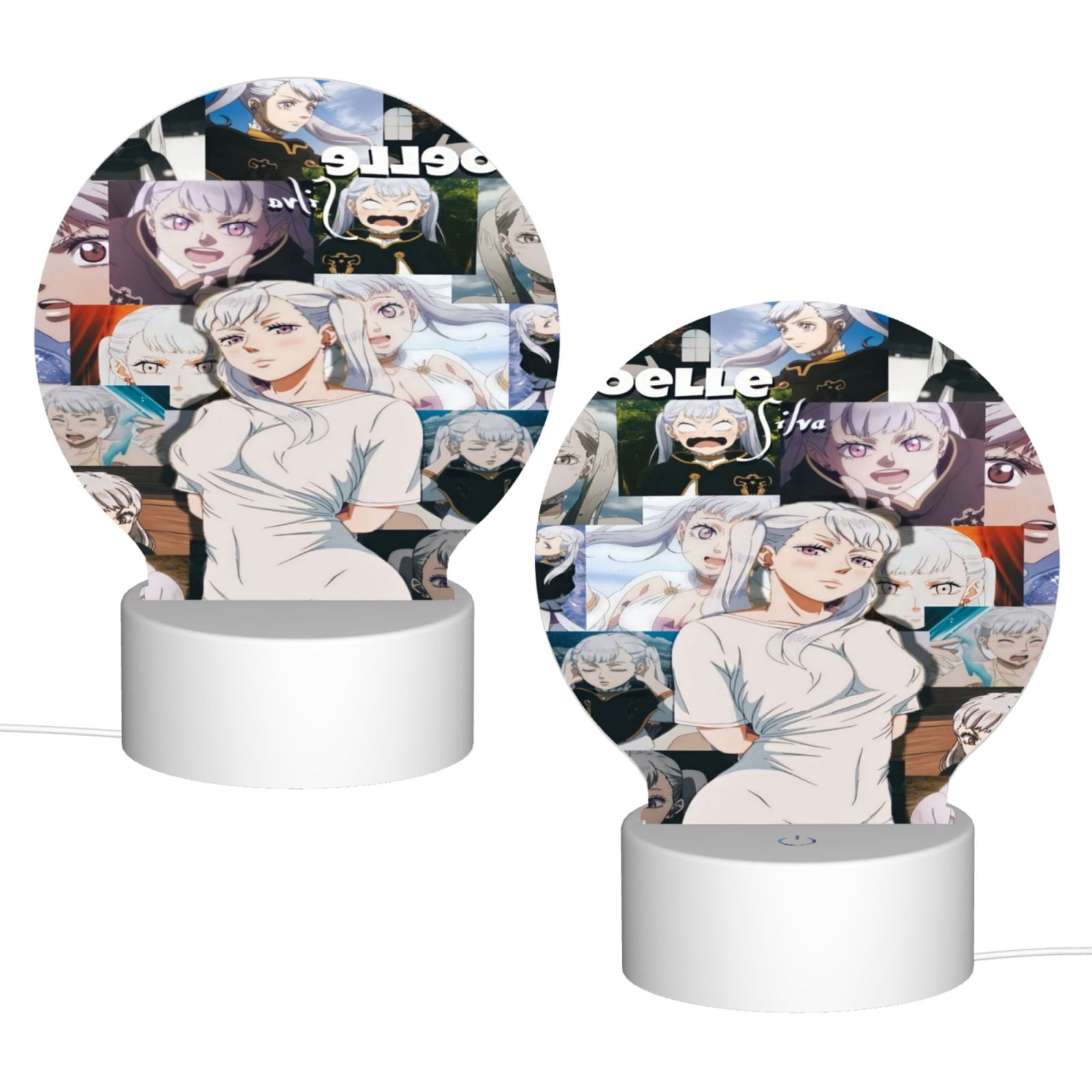 Black Clover anime round acrylic night light is suitable for rooms