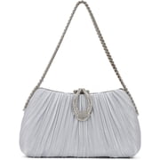 Black Clutch Purses for Women Formal Gold Evening Bag Satin Dress Handbag for Wedding Party