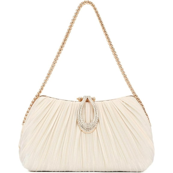 Black Clutch Purses for Women Formal Gold Evening Bag Satin Dress Handbag for Wedding Party