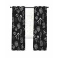 thumbnail image 1 of Black Coastal Blackout Curtains, Light Blocking Print Window Curtains, Nautical Starfish Jellyfish Seahorse Thermal Insulated Window Drapes for Living Room Kitchen Cafe 2 Panels, 55"W x 39"L, 1 of 9