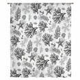 thumbnail image 1 of Black Coastal Sheer Curtains 108" Extra Long, Coral Starfish Seaside Summer Beach Light Filering Curtains, Privacy Drapes Simi Floor to Veiling Curtain for Living Room Bedroom Large Window Treatment, 1 of 9