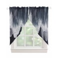 thumbnail image 1 of Black Coastal Swag Valances for Windows, Nautical Summer Beach Seaside Ocean Rod Pocket Sheer Valances for Large Windows, Swag Toppers Light Filtering for Kitchen Living Room 2 Panels 36''x63'', 1 of 6
