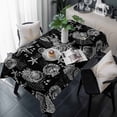 thumbnail image 1 of Black Coastal Table Cloth Waterproof Tablecloths, Nautical Ocean Starfish Seashells Coral Tablecloth Dining Table Cover for Kitchen Party Tabletop Outdoor, Rectangle Tablecloth 60x120 Inch, 1 of 9