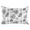 thumbnail image 1 of Black Coastal Throw Pillow Cover 20 x 30 Inch Decorative Pillow Cover Tropical Leaves Starfish Coral Lumbar Pillowcase Seasonal Rectangle Cushion Case for Couch Sofa Bed Living Room, 1 of 7