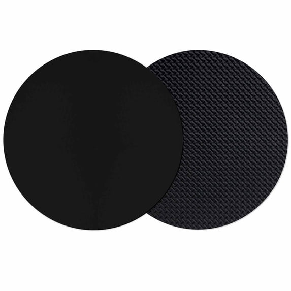 Black Coasters Set of 2, Solid Color Farmhouse Black Absorbent Coasters for Drinks, Coaster for Bar Office Dining Coffee Table Accessories Decor, Non Slip Round Desk Coaster