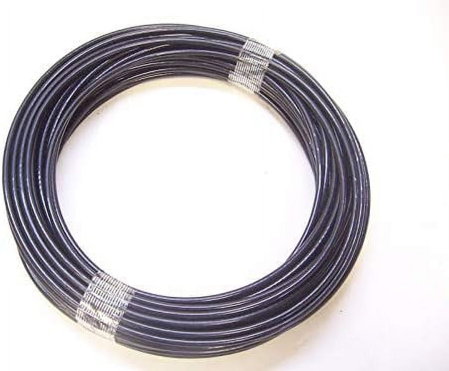 Black Coated Stainless Steel Cable, 1/8" 3/16", 7X19, 50 Ft Coil