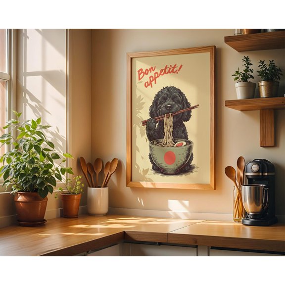 Black Cockapoo Kitchen Dog Wall Art Home Decor