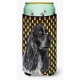 thumbnail image 1 of Black Cocker Spaniel  Candy Corn Halloween Tall Boy Hugger, 1 of 1