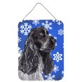 thumbnail image 1 of Cocker Spaniel Blue Snowflake Winter Wall or Door Hanging Prints, 1 of 2