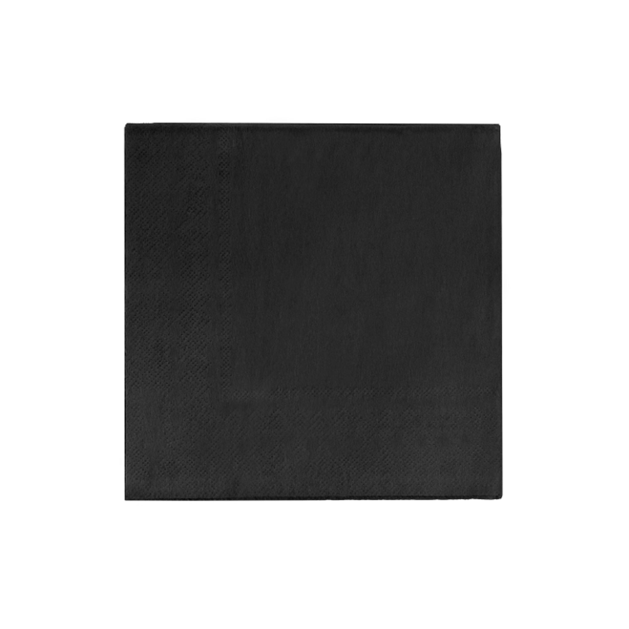 Black Cocktail Napkins | Black Drink Napkins | Black Beverage Napkins ...