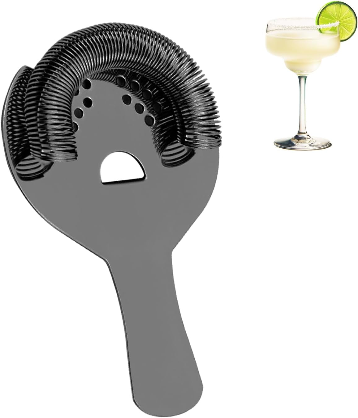 2-Prong Stainless Steel Hawthorne Cocktail Strainer | Bartender Essential For Mixing Drinks