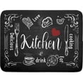 thumbnail image 1 of Black Coffee Bar Dish Drying Mats for Kitchen Counter 18x24 Inch, Kitchen Drying Mat, Kitchen Coffee Bar Dishes Pad Dish Drainer Rack Mats Absorbent Fast Dry Kitchen Accessories, 1 of 6