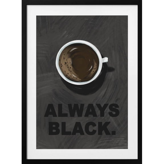 Black Coffee Framed Art Modern Wall Decor