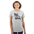 thumbnail image 1 of Black Coffee Morning First Caffeine Women's Plus Size Graphic Tee Brisco Brands 4X, 1 of 4