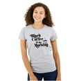 thumbnail image 1 of Black Coffee Morning First Caffeine Womens Fitted Plus Size Graphic Tee Brisco Brands 3X, 1 of 5