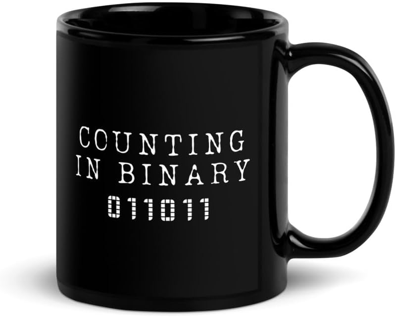 Black Coffee Mug 11 oz Ceramic Hilarious Hexadecimal Polynomial Decimal ...