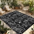thumbnail image 1 of Black Coffee Outdoor Rug for Patio/Deck/Porch, Non-Slip Large Area Rug 3 x 5 Ft, Farmhouses Modern Simple Cup Plants Indoor Outdoor Rugs Washable Area Rugs, Reversible Camping Rug Carpet Runner, 1 of 8