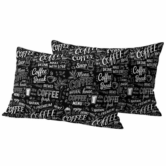 Black Coffee Outdoor Waterproof Pillow Covers, Farmhouses Modern Simple ...