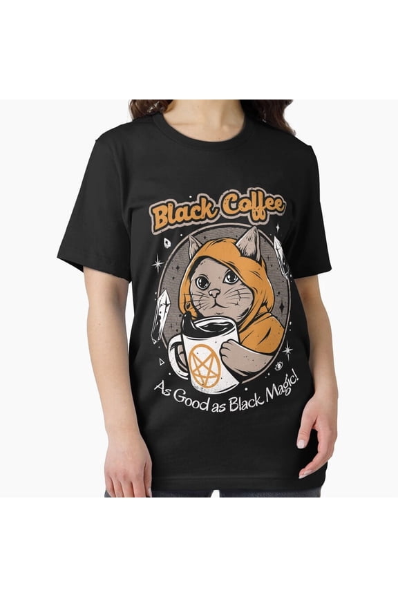 Black Coffee Skeleton Caffeine Lover Funny Aesthetic H46137 Unisex T-Shirt, Up to 5XL Available