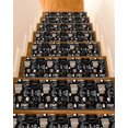 thumbnail image 1 of Black Coffee Stair Treads Non Slip Indoor for Wooden Steps, Modern Rustic Coffee Cup Beans 10 Pcs Stair Mats for Elders Dogs, 8 x 30 Inch Carpet Treads Runner Rugs for Staircase, 1 of 7