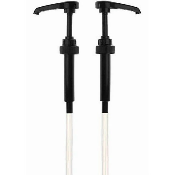 Black Coffee Syrup Pump for 750ml Bottles (Pack of 2) | Universal Fit Torani, Monin (1L Plastic Only), DaVinci, Jordan's Skinny, and Upouria