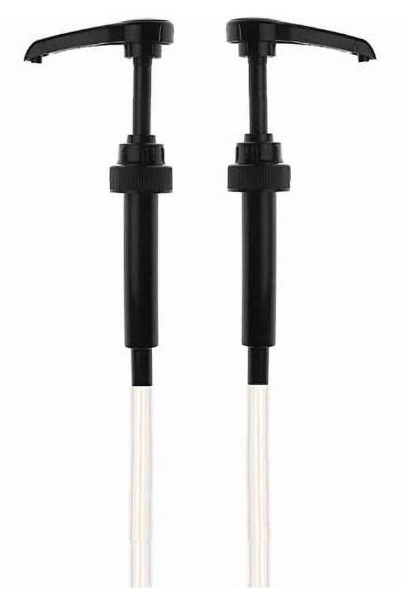 Black Coffee Syrup Pump for 750ml Bottles (Pack of 2) | Universal Fit Torani, Monin (1L Plastic Only), DaVinci, Jordan's Skinny, and Upouria