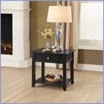 thumbnail image 1 of Black Coffee Table with Natural Wood Grain – Space-Saving Bottom Shelf & Easy Assembly for Living Room, 1 of 5