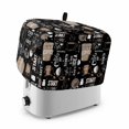 thumbnail image 1 of Black Coffee Toaster Cover 2 Slice, Modern Rustic Coffee Cup Beans Dustproof Bakeware Oven Protector with Top Hook, Waterproof Small Kitchen Appliance Toasters Dust Cover, 12"x7.5"x8", 1 of 6