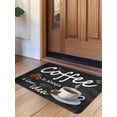 thumbnail image 1 of Black Coffee Vintage Door Mat&nbsp;Indoor Outdoor Entrance, Non Slip Rug for Kitchen Bathroom Entryway Rug, Farmhouse Coffee Cup Bean Washable Doormat Floor Mat for Office Home Decor 20x31.5 Inch, 1 of 8